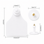 EVS Cattle Ear Tag - White - Large - Image 2