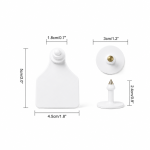 EVS Cattle Ear Tag - White - Medium - Image 2