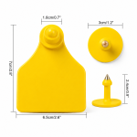 EVS Cattle Ear Tag - Yellow - Large - Image 2