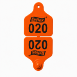 EVS Customizable Cattle Double Tag Set - Orange
