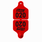 EVS Customizable Cattle Double Tag Set - Red