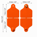 EVS Cattle Double Tag Set - Orange - Image 3
