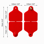 EVS Cattle Double Tag Set - Red - Image 3
