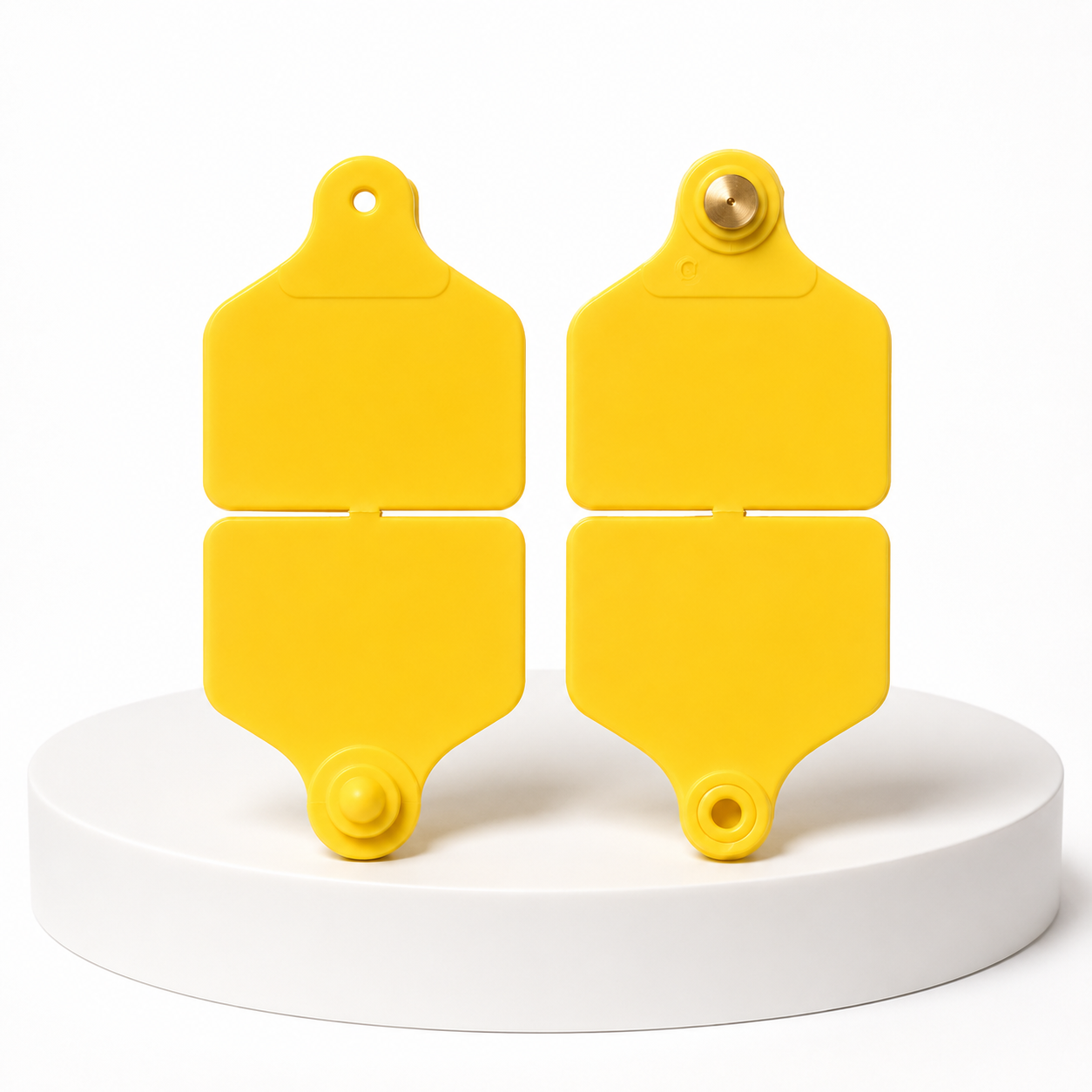 EVS-CTL-DB-YEL-S-013-1 EVS Cattle Double Tag Set - Yellow - Image 1