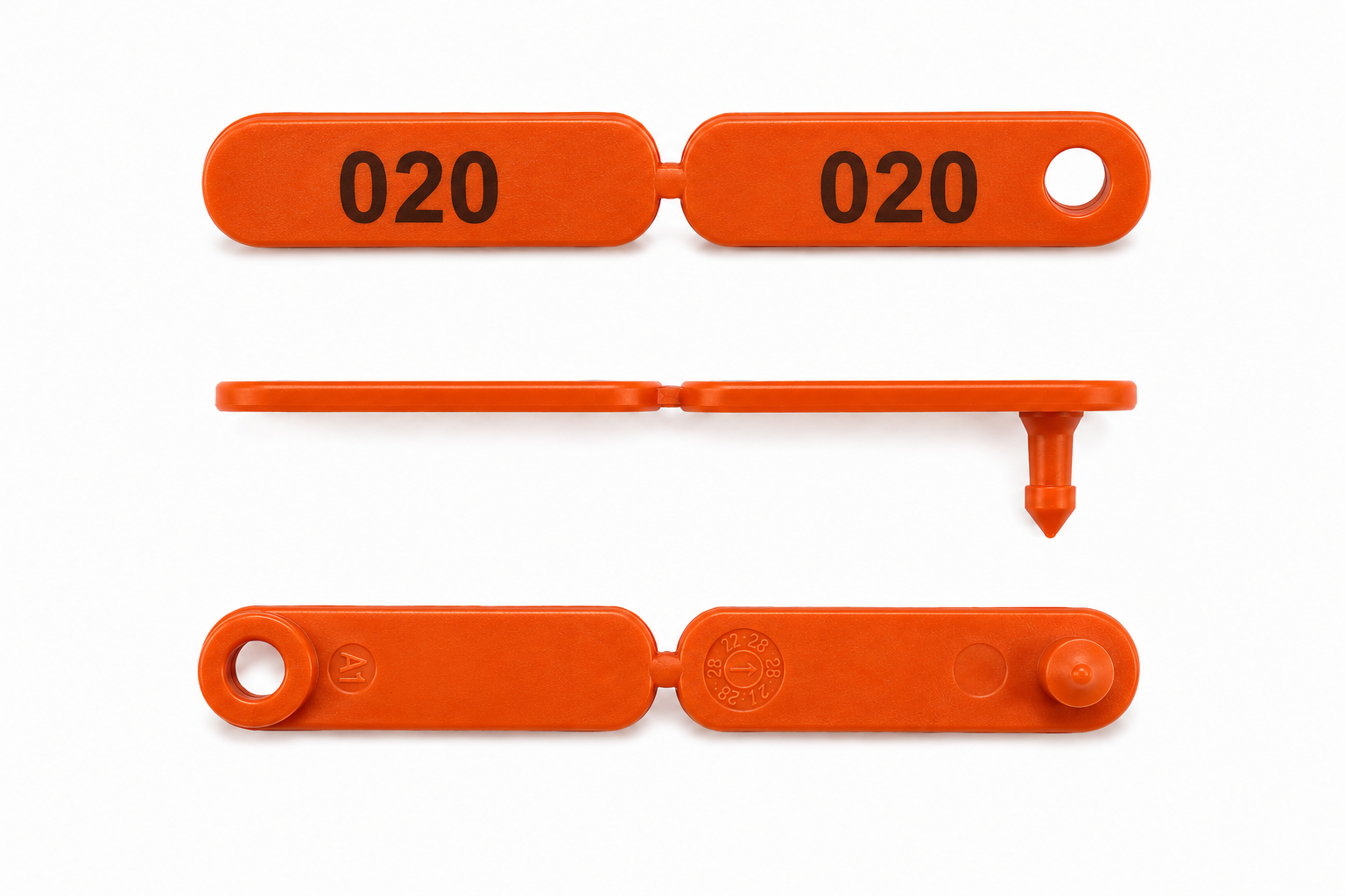 EVS-SHP-CU-ORG-S-027-1 EVS Customizable Sheep Tag - Orange - Image 1