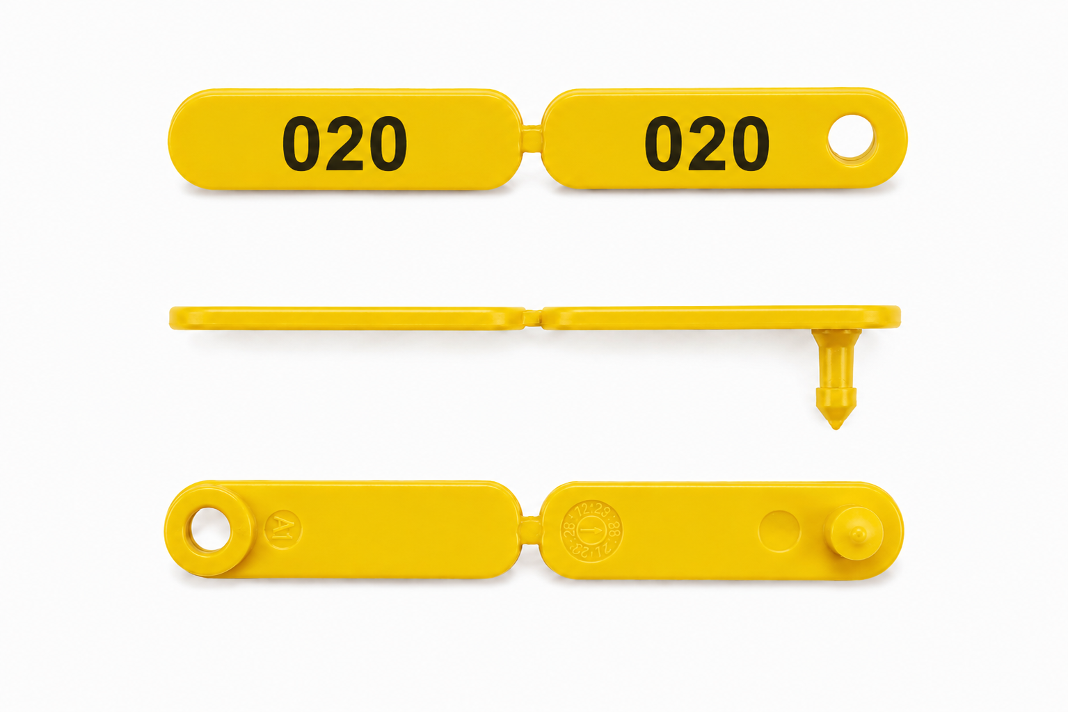 EVS-SHP-CU-YEL-S-029-1 EVS Customizable Sheep Tag - Yellow - Image 1