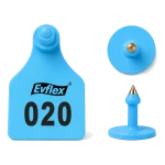 EVS Customizable Cattle Ear Tag - Blue - Medium