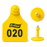 EVS Customizable Cattle Ear Tag - Yellow - Medium