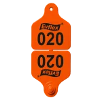 EVS Customizable Cattle Double Ear Tag Set - Orange